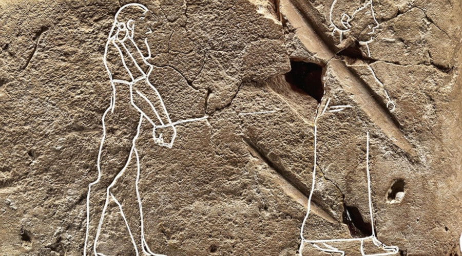 Antike mesopotamische Geisterzeichnung