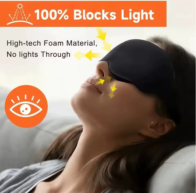Meditation mask - 100% light blocking